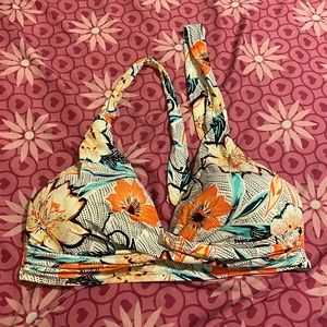 Floral bikini top